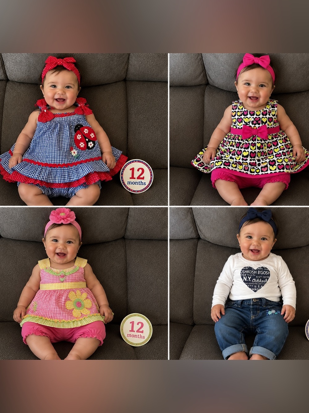 Bundle of 4 Outfits - Size Girls 12 Months -